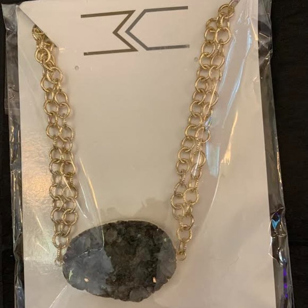 NEW Marrin Costello Amethyst Druzy Pendant on 18" Chain - one-of-a-kind!